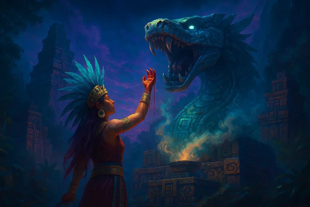 Autosacrificio ritual: significado y simbología entre los mayas 🌿🩸