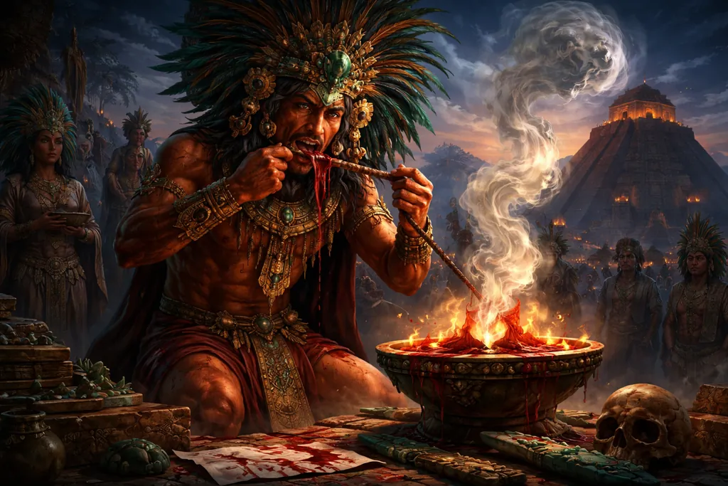 Autosacrificio ritual: significado y simbología entre los mayas