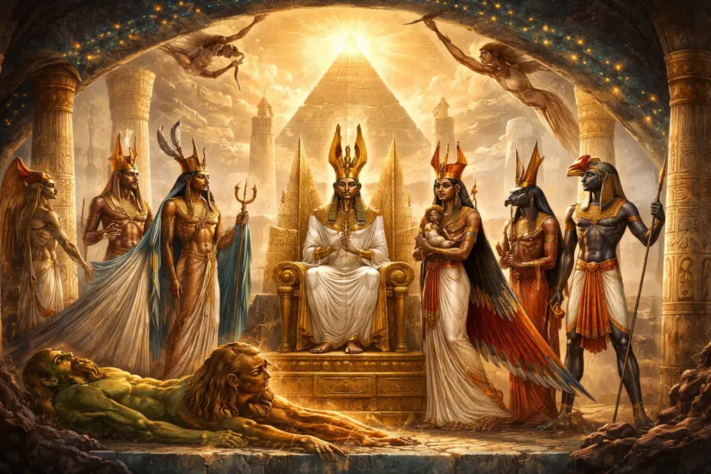 Los mitos del Ennead y la familia divina de Heliópolis