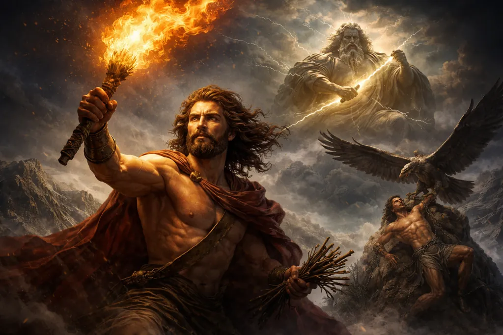 Prometeo y el robo del fuego: ¿desobediencia o sacrificio? Prometeo y el robo del fuego: ¿desobediencia o sacrificio?